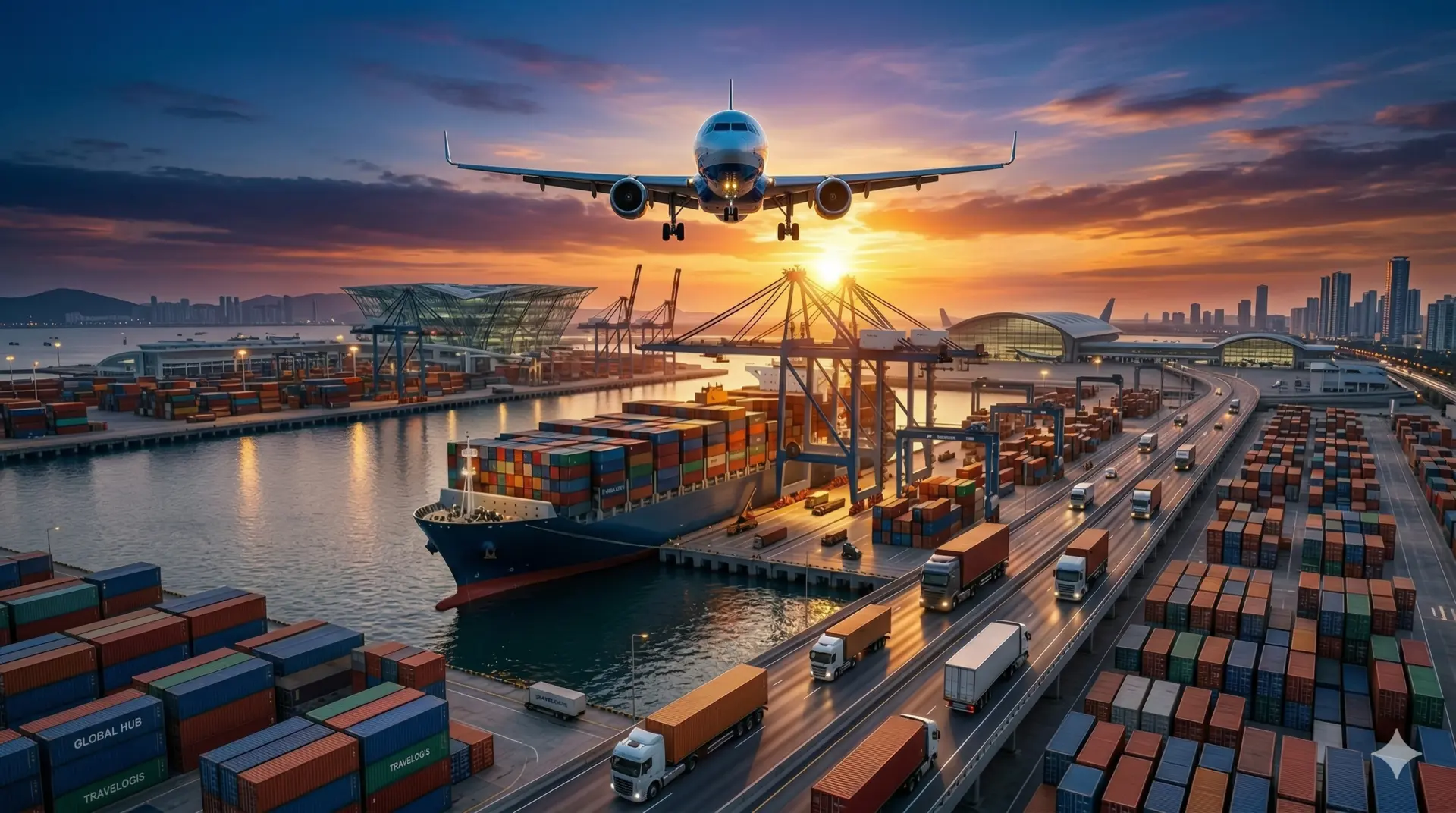 Global Travel and Logistics Sunset Banner - Final